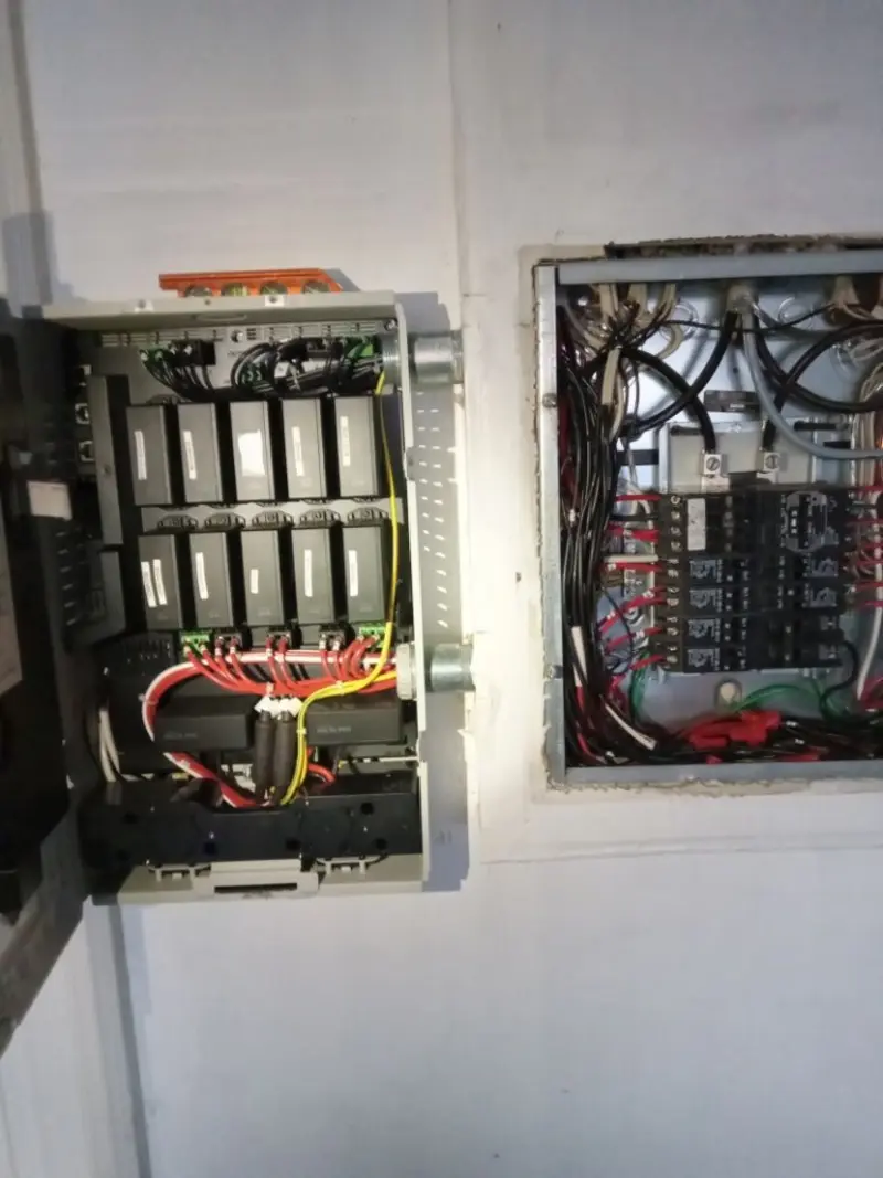 Electrical panel upgrade completed for Security Camera Wiring in Phelan